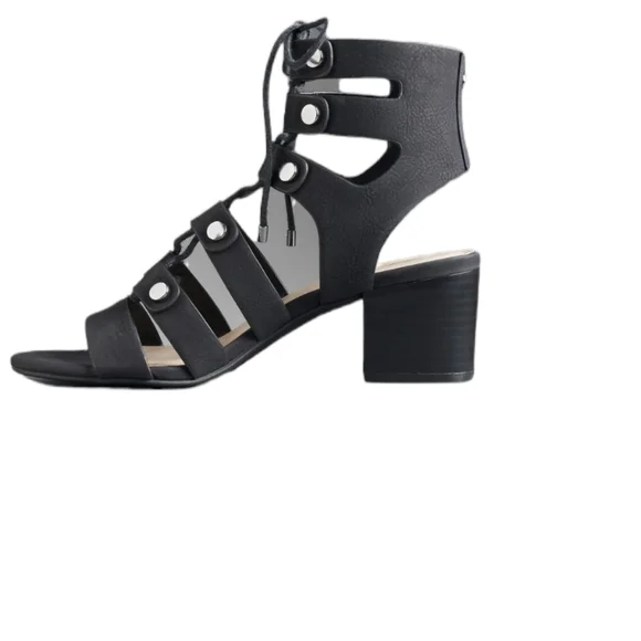 Simply Vera Vera Wang Sandals Back Gladiator Chunky Heel - Picture 2 of 16